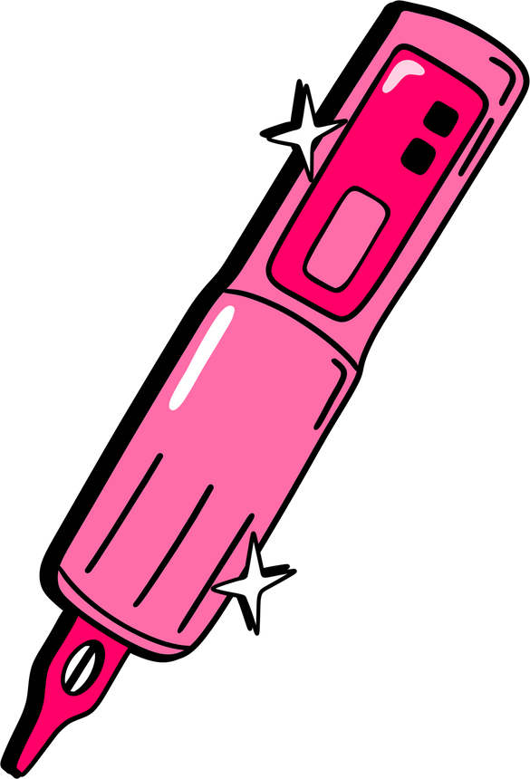 Pink Tattoo pen